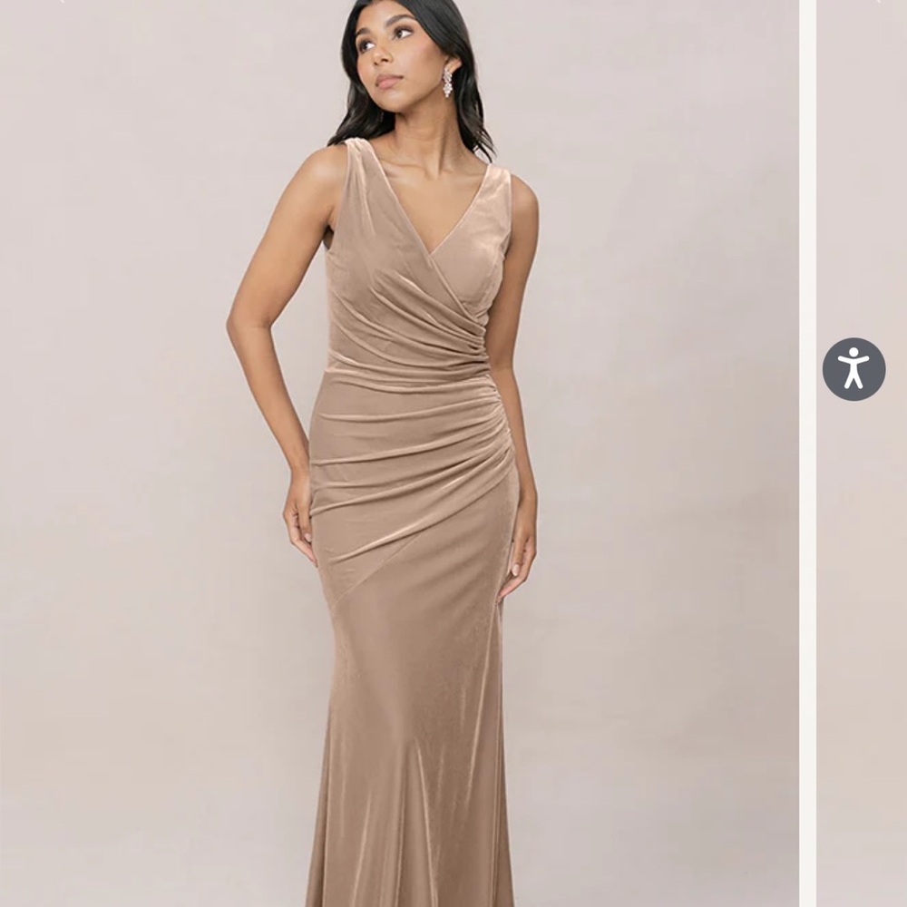 Revelry Dawson Velvet Dress Champagne
